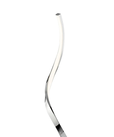 Modern Spiral LED 61" Chrome Floor Lamp | Dimmable Led Strip