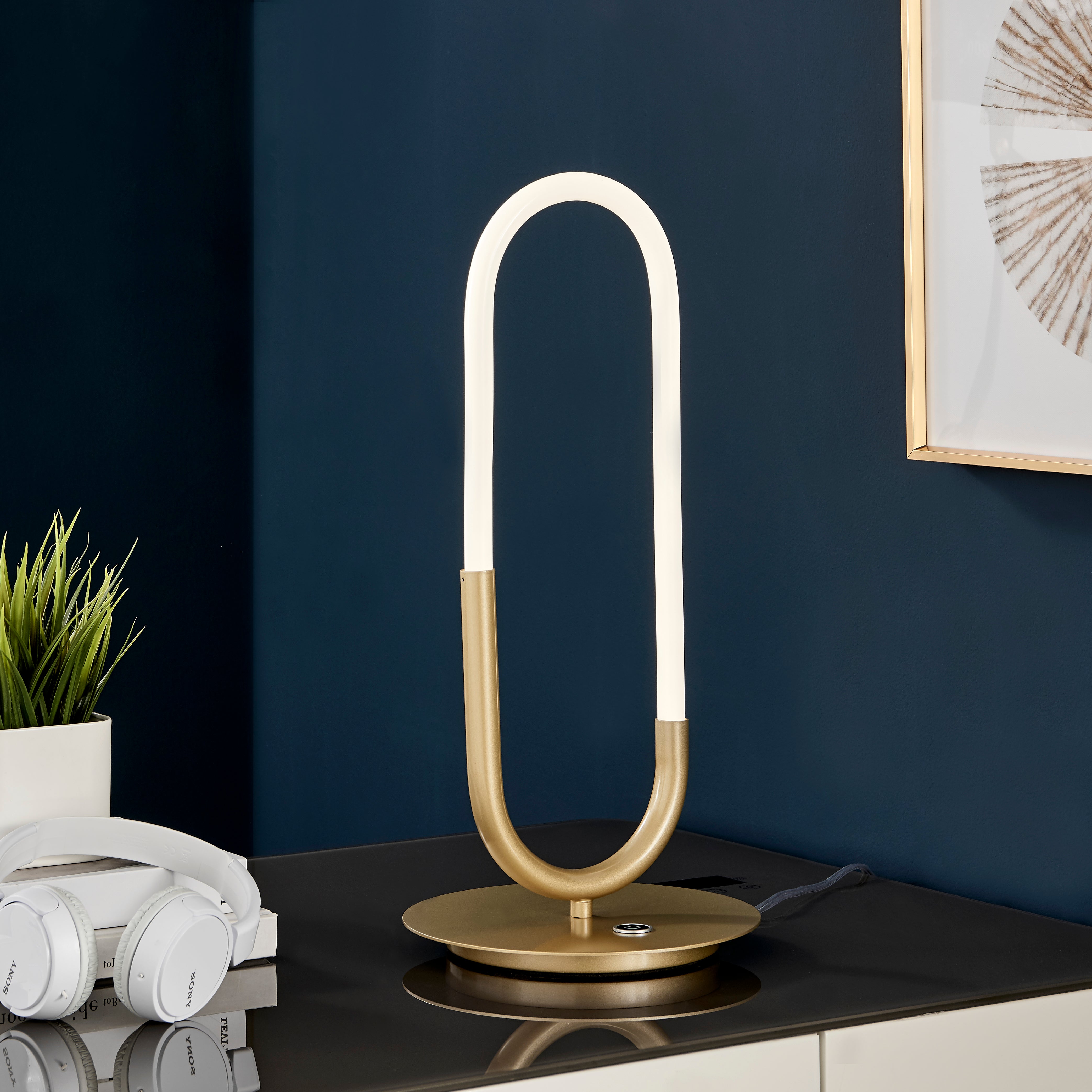 LED Single Clip Table Lamp | Sandy Gold