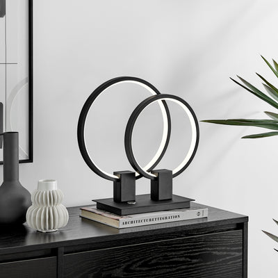 Hong Kong LED Short Table Lamp | Matte Black