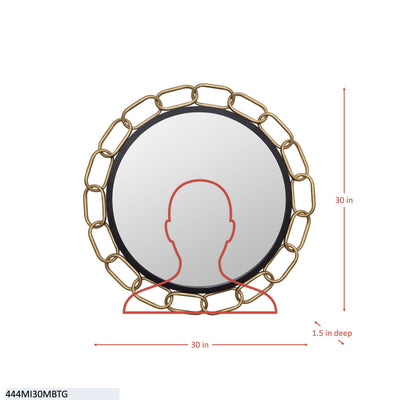 Chains of Love 30-in Round Wall Mirror