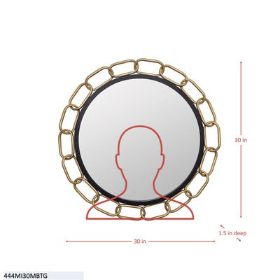 Chains of Love 30-in Round Wall Mirror