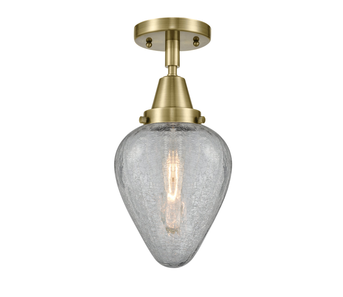 Geneseo 7-Inch 1-Light Semi-Flush Mount with LED Bulb 12-Inch High