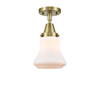 Caden Semi-Flush Mount Seedy Glass Nickel