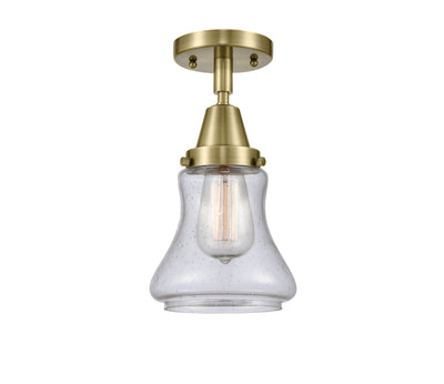 Caden Semi-Flush Mount Seedy Glass Nickel