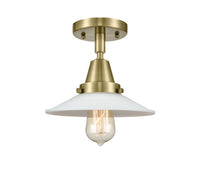 Caden Semi-Flush Mount Brushed Nickel Glass