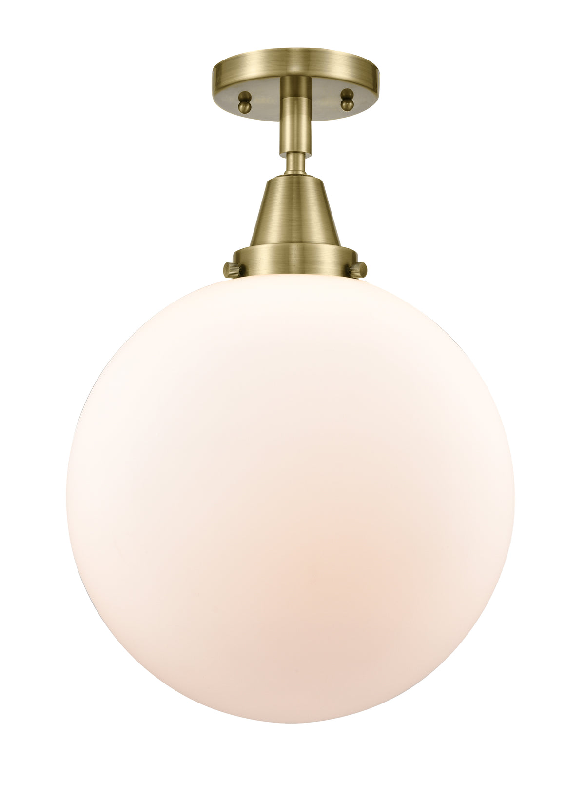 Beacon 12-Inch 1-Light Semi-Flush Mount Globe Shade 14.5-Inch High