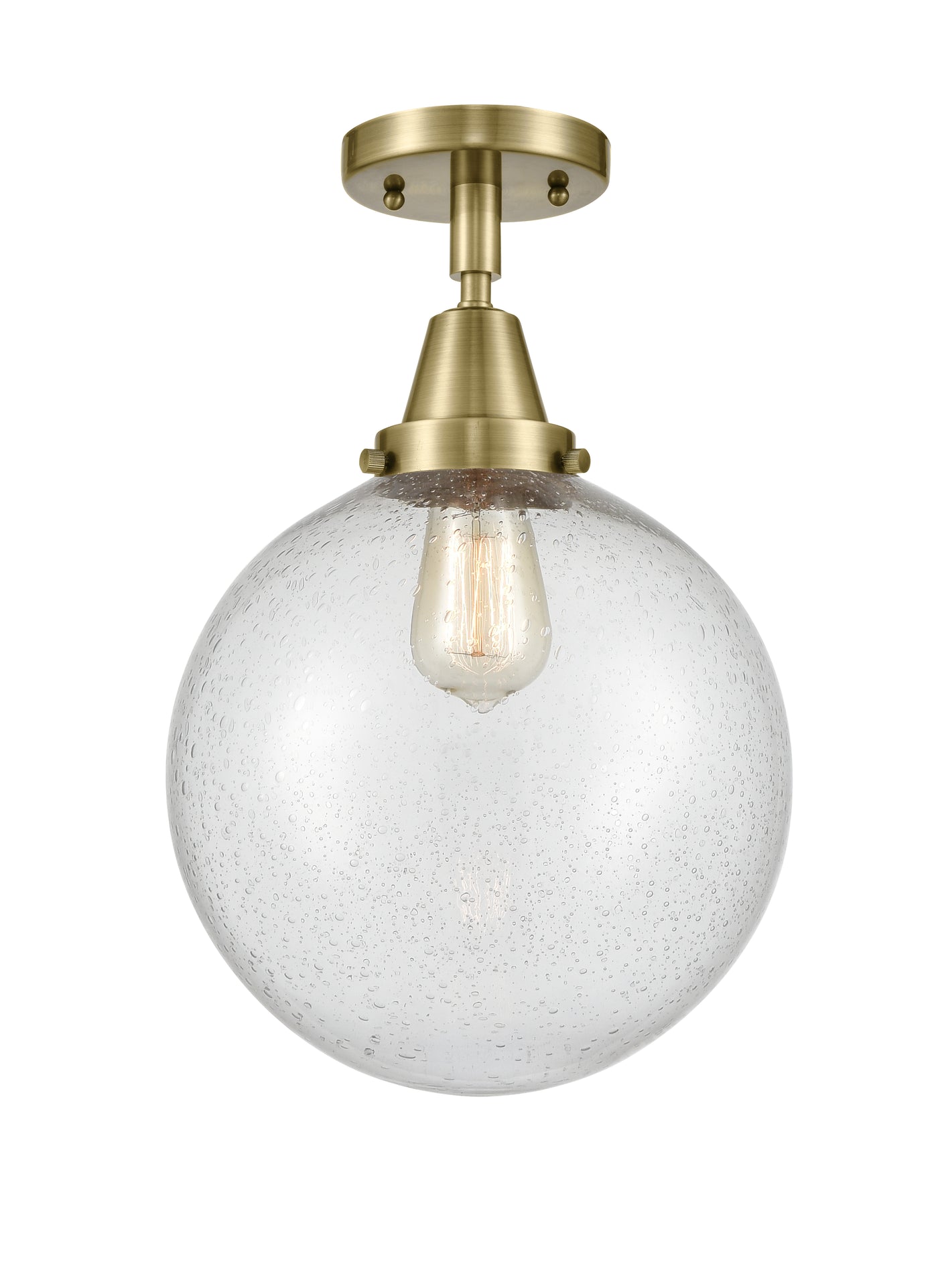 Caden Semi-Flush Mount Brushed Nickel Glass
