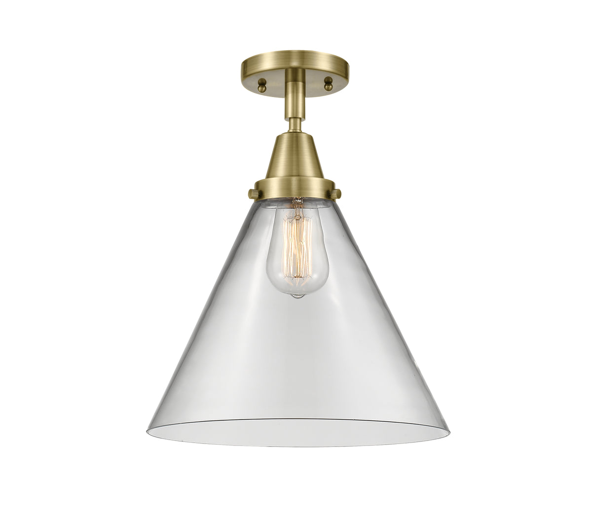 Cone 12-Inch 1-Light Semi-Flush Mount 15.5-Inch High