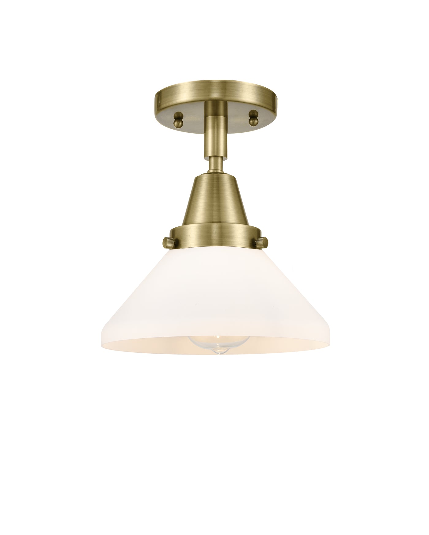 Caden Semi-Flush Mount Brushed Nickel Glass