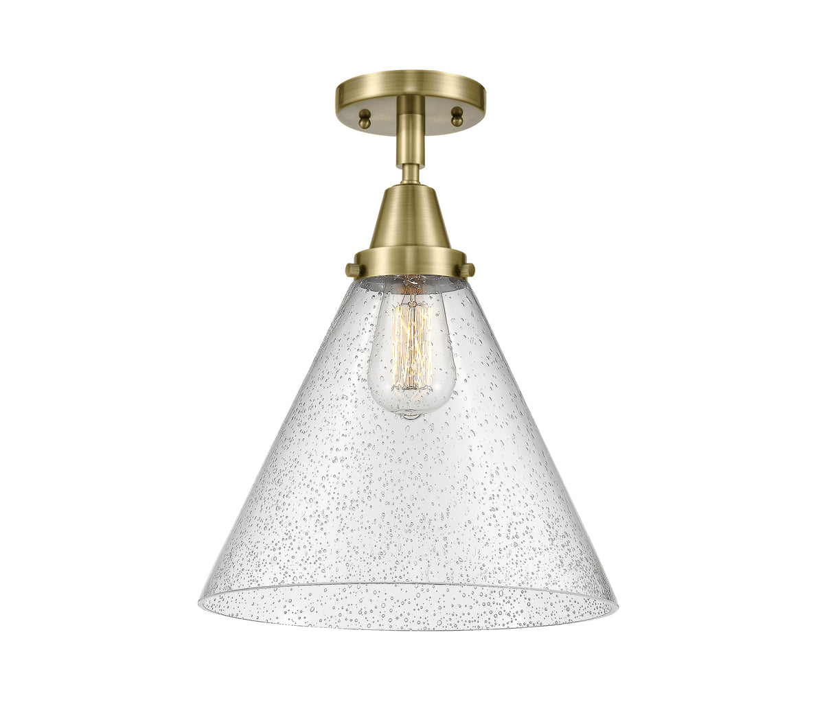Cone 12-Inch 1-Light Semi-Flush Mount 15.5-Inch High