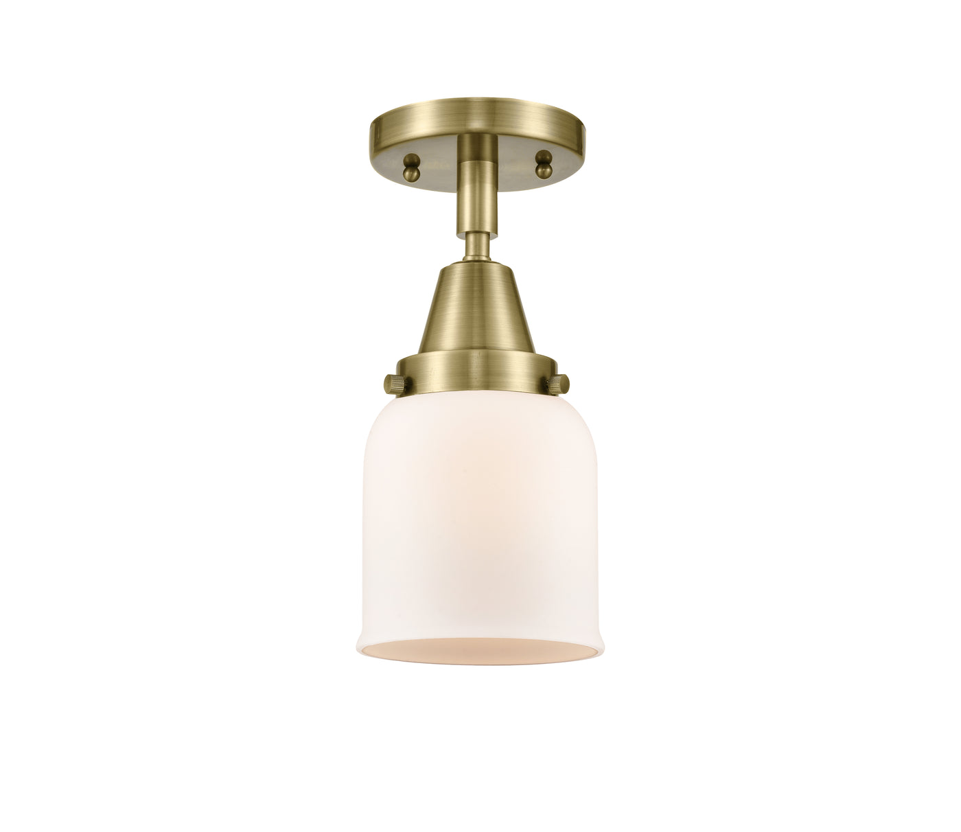Caden Semi-Flush Mount Glass Steel Nickel