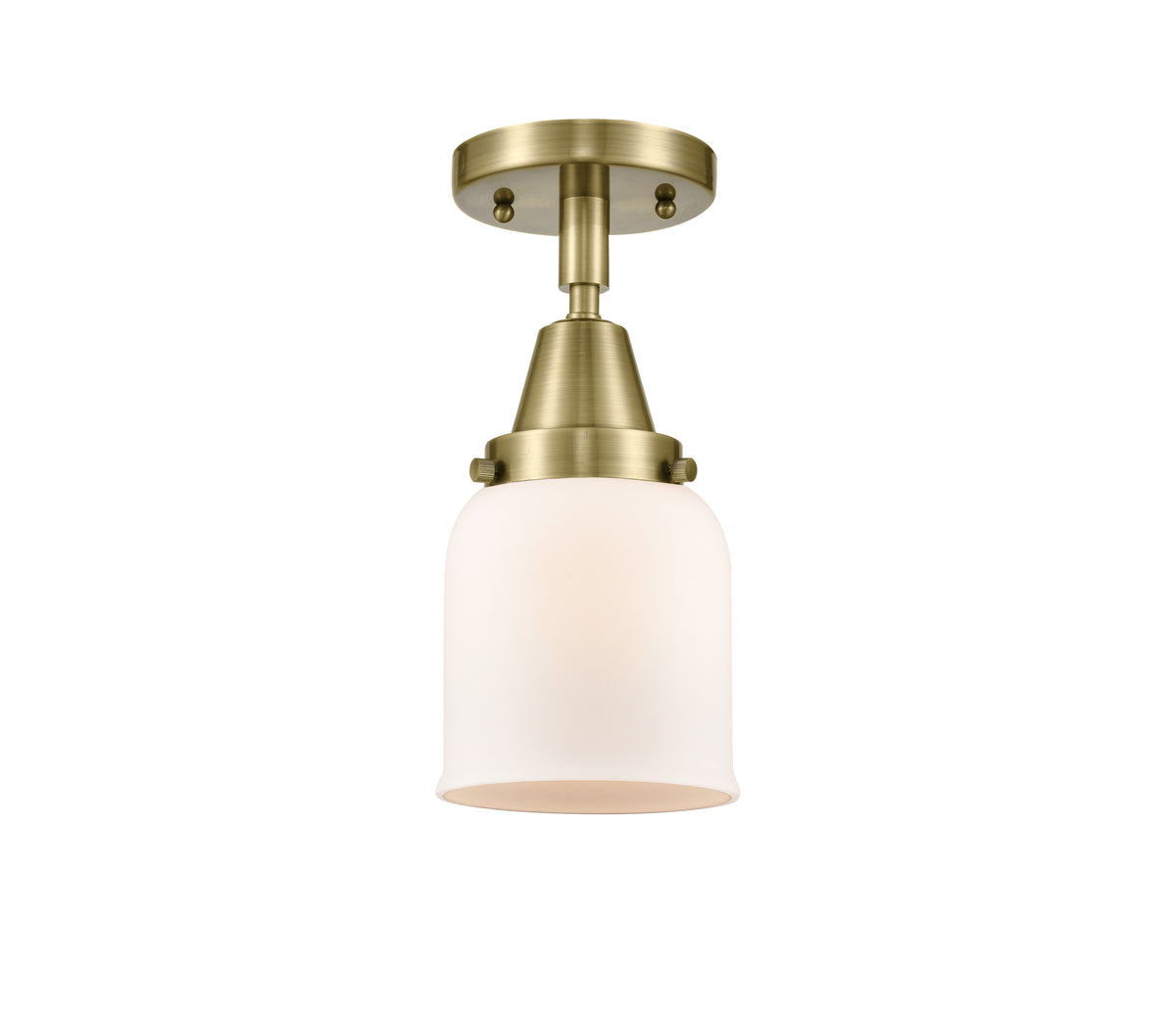 Bell 5-Inch 1-Light Semi-Flush Mount with LED Bulb 10-Inch High Dimmable