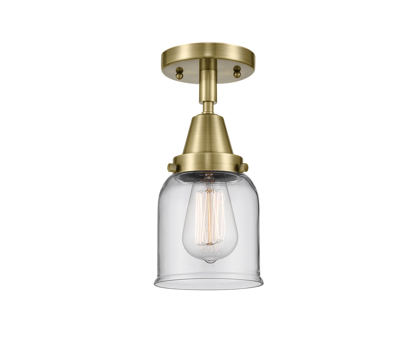 Caden Semi-Flush Mount Satin Nickel 12"