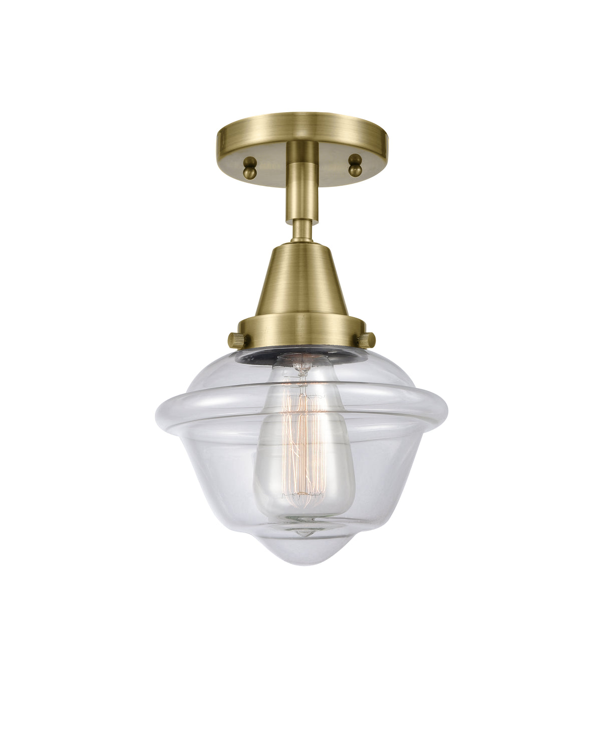 Oxford 8-Inch 1-Light Semi-Flush Mount 9-Inch High
