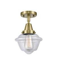 Caden Semi-Flush Mount Brushed Nickel Glass
