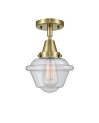 Caden Semi-Flush Mount Brushed Nickel Glass