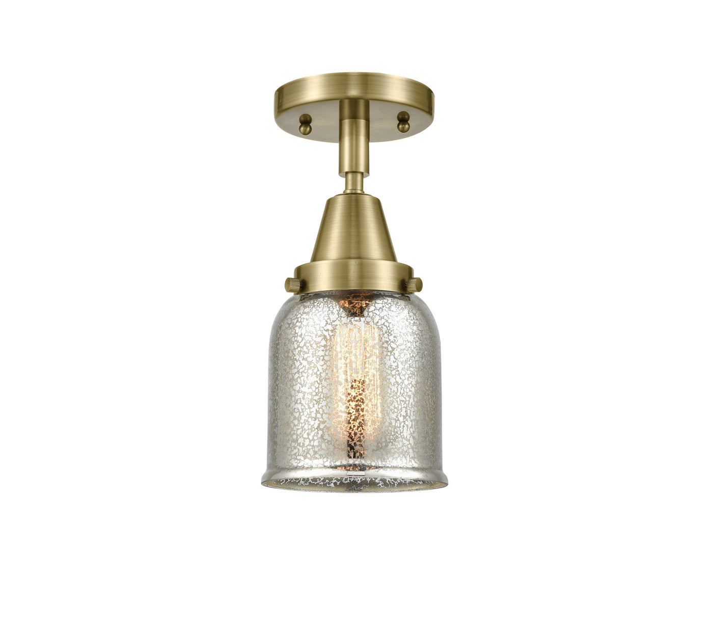 Caden Semi-Flush Mount Satin Nickel 12"