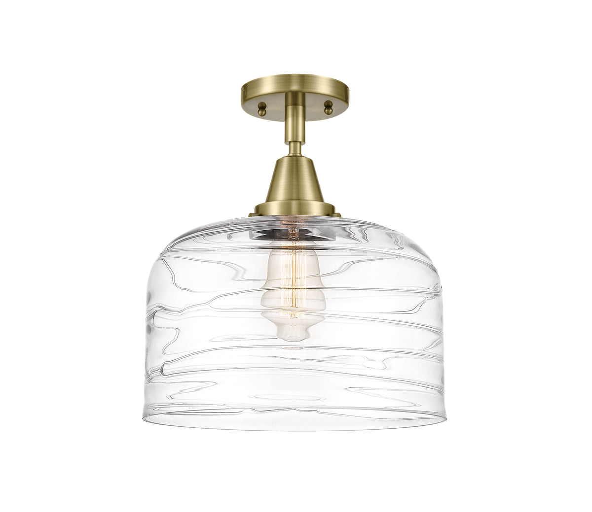 Bell 12-Inch 1-Light Semi-Flush Mount with LED Bulb 12.5-Inch High Dimmable