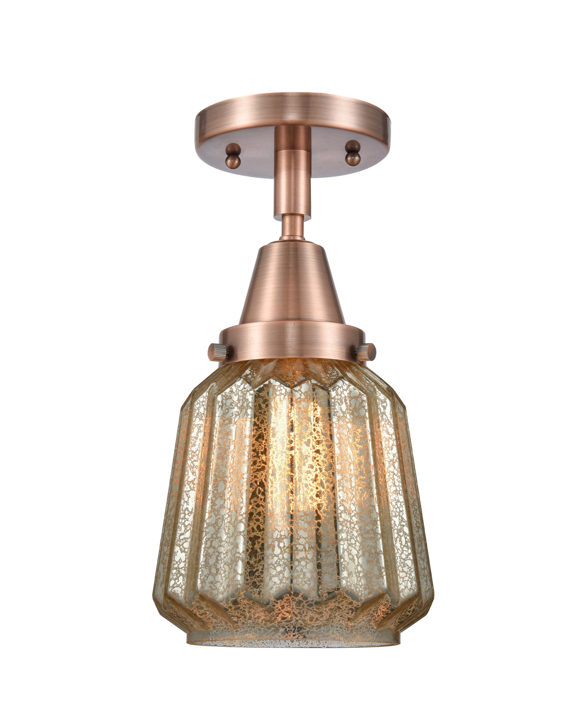 Chatham 7-Inch 1-Light Semi-Flush Mount 12-Inch High