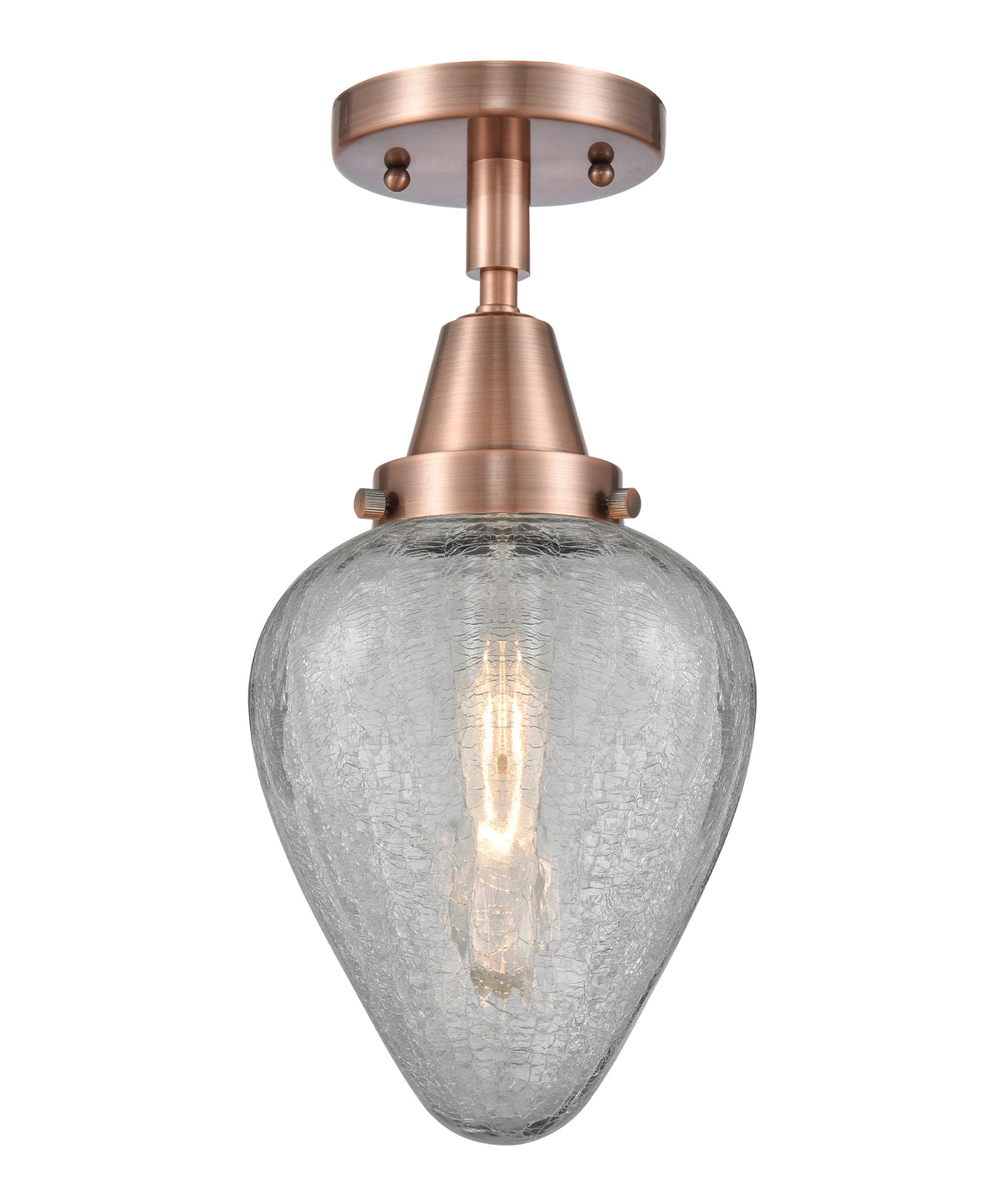 Geneseo 7-Inch 1-Light Semi-Flush Mount with LED Bulb 12-Inch High