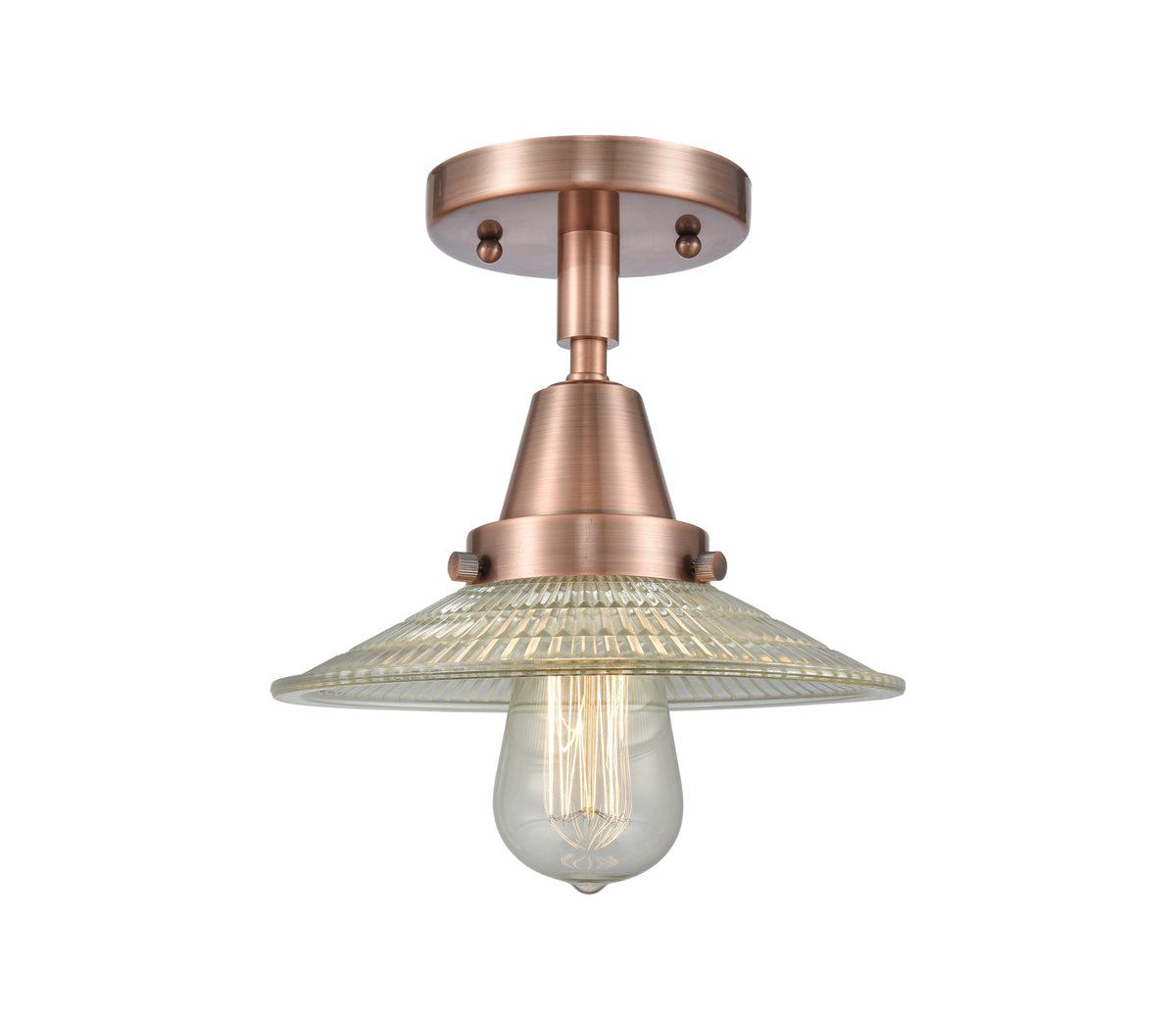 Halophane 9-Inch 1-Light Semi-Flush Mount 7-Inch High