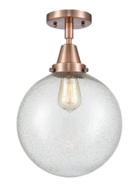 Caden Semi-Flush Mount Brushed Nickel Glass