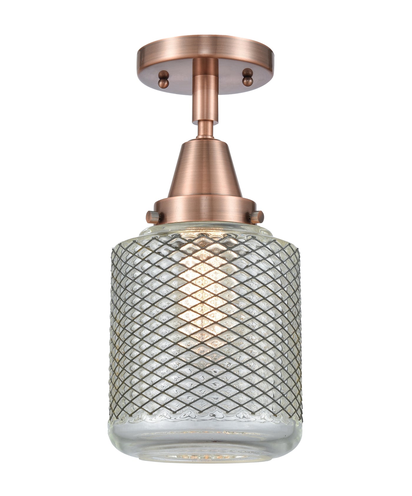 Caden Semi-Flush Mount Glass Nickel