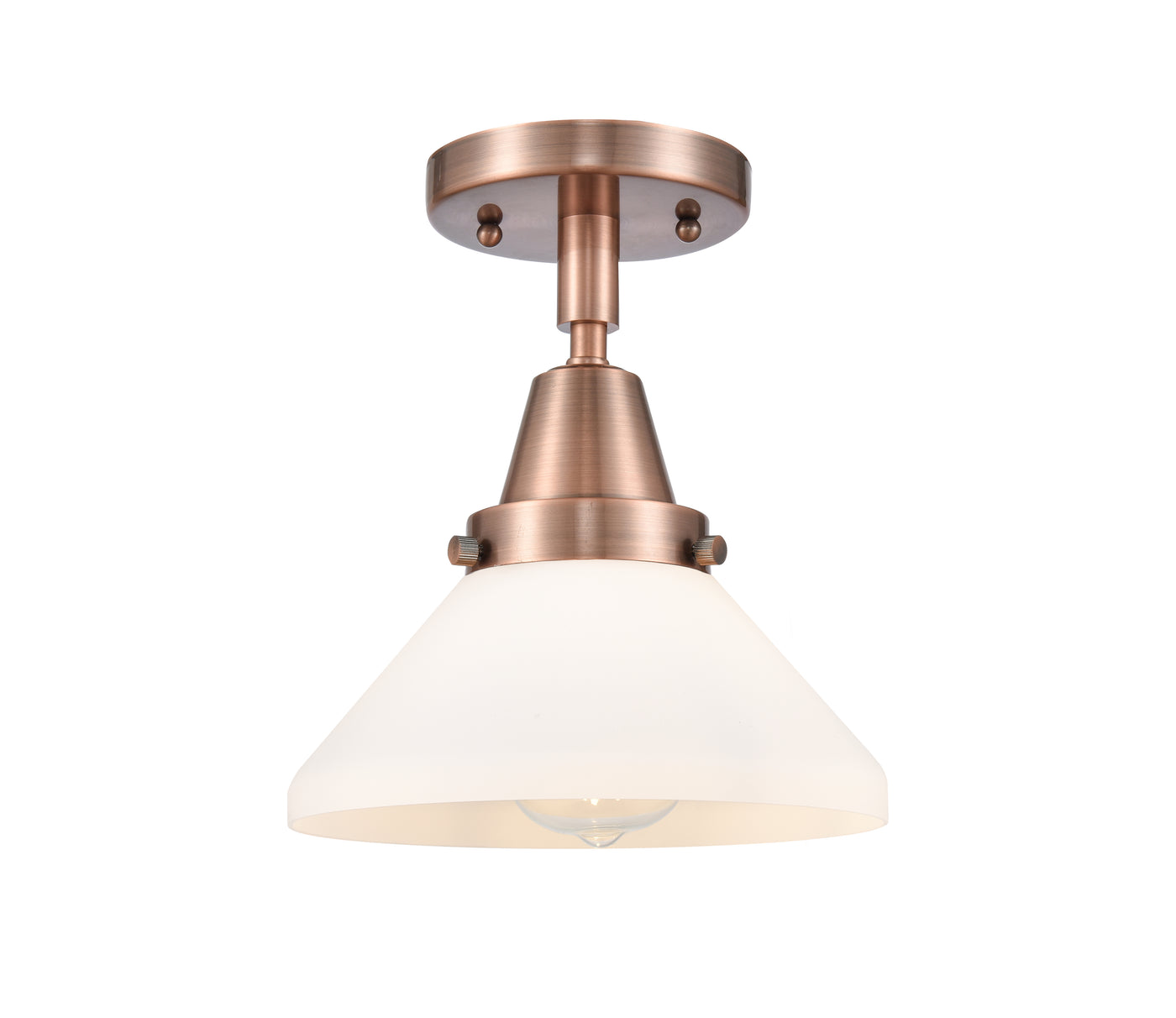 Caden Semi-Flush Mount Brushed Nickel Glass