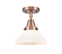 Caden Semi-Flush Mount Brushed Nickel Glass
