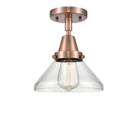 Caden Semi-Flush Mount Brushed Nickel Glass