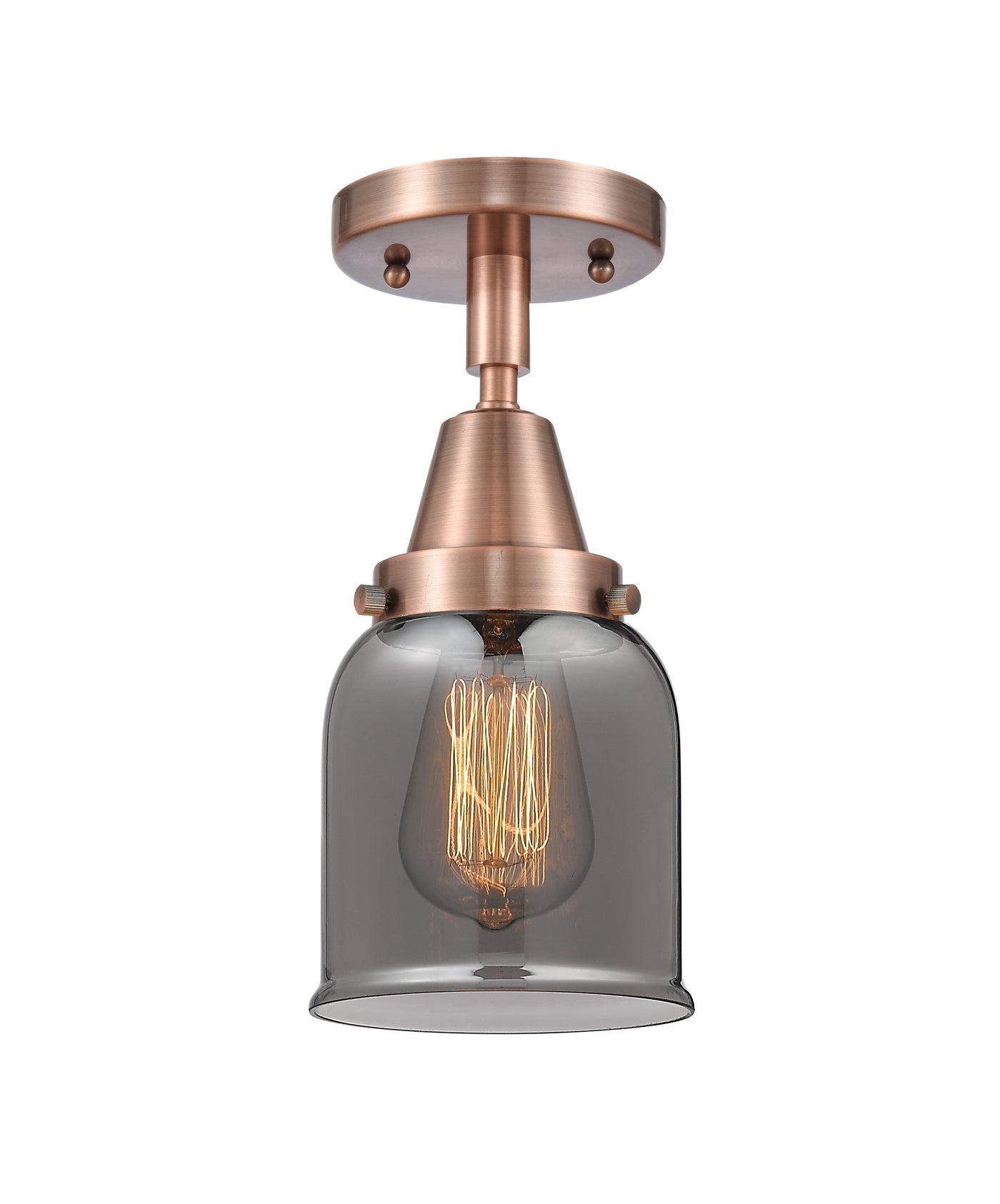 Caden Semi-Flush Mount Satin Nickel 12"