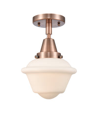 Caden Semi-Flush Mount Brushed Nickel Glass