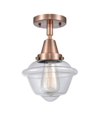 Caden Semi-Flush Mount Brushed Nickel Glass