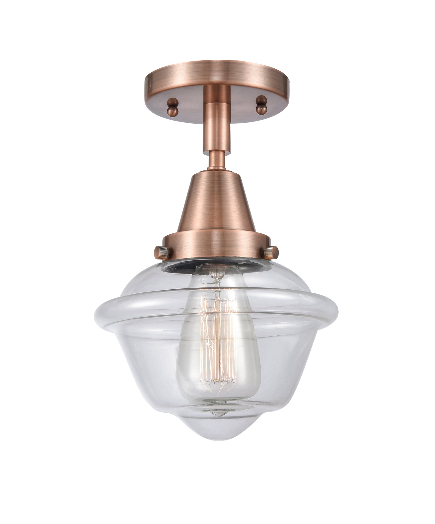 Caden Semi-Flush Mount Brushed Nickel Glass