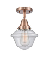 Caden Semi-Flush Mount Brushed Nickel Glass