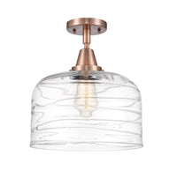 Caden Semi-Flush Mount Brushed Nickel Glass