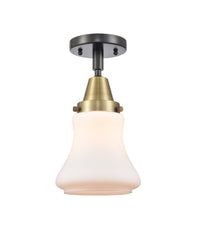 Caden Semi-Flush Mount Seedy Glass Nickel