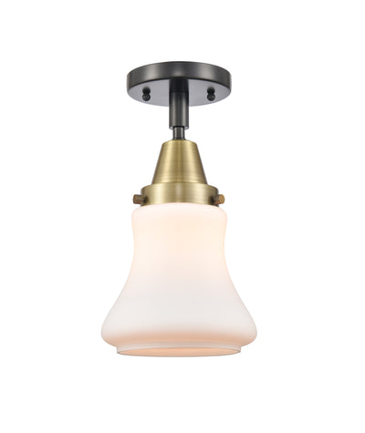 Caden Semi-Flush Mount Seedy Glass Nickel