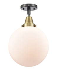 Caden Semi-Flush Mount Brushed Nickel Glass