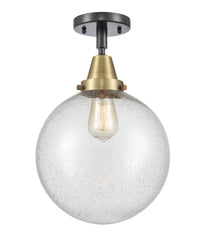 Caden Semi-Flush Mount Brushed Nickel Glass