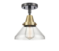 Caden Semi-Flush Mount Brushed Nickel Glass