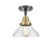 Caden Semi-Flush Mount Brushed Nickel Glass