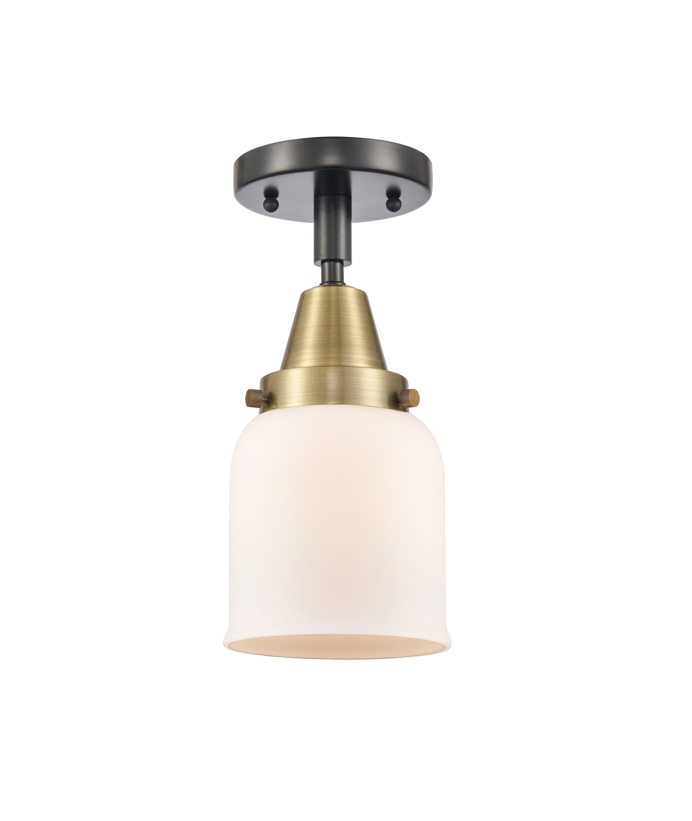 Caden Semi-Flush Mount Glass Steel Nickel