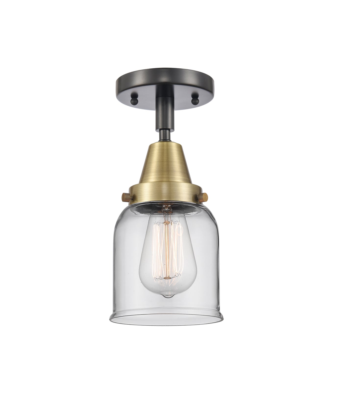 Caden Semi-Flush Mount Satin Nickel 12"