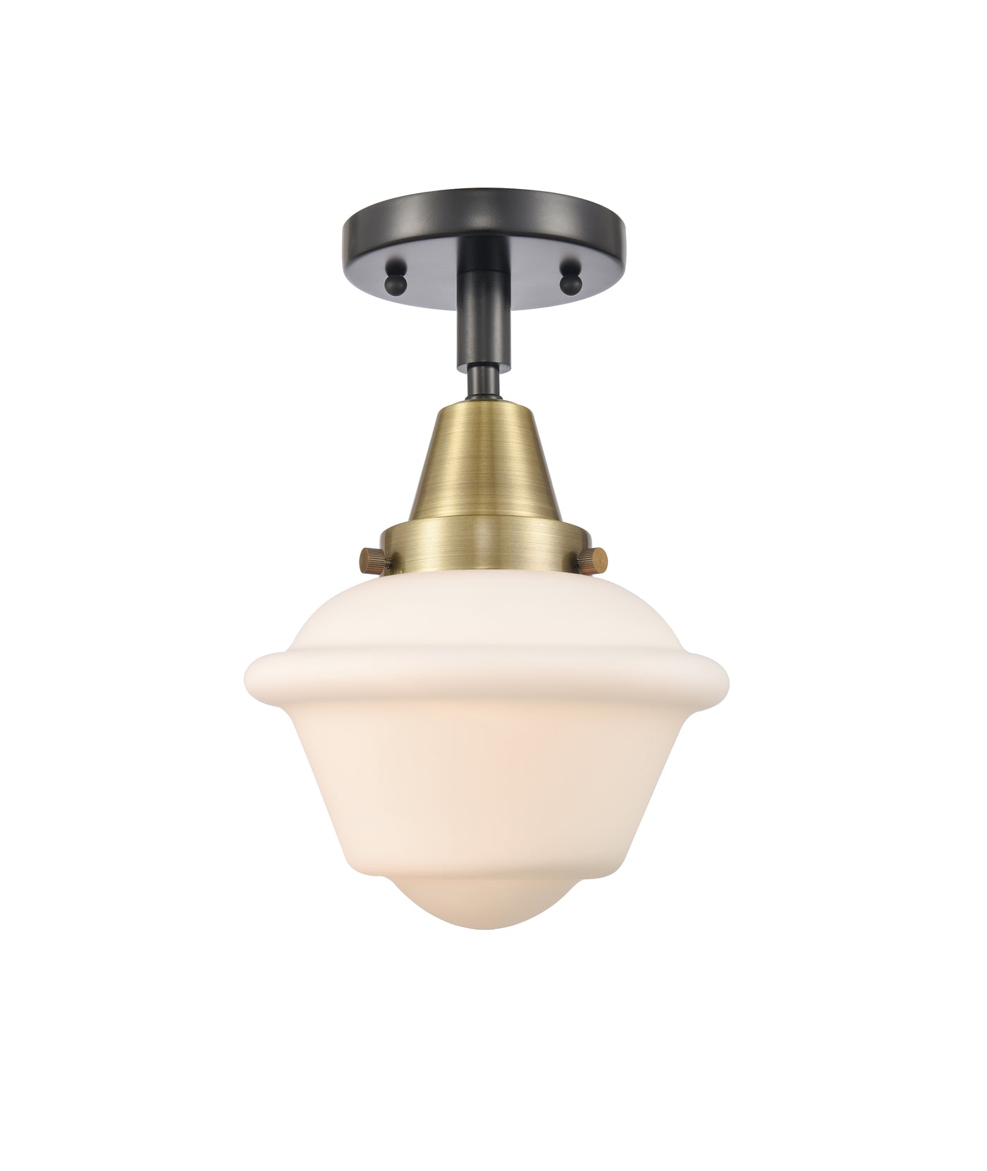 Caden Semi-Flush Mount Brushed Nickel Glass