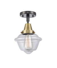Caden Semi-Flush Mount Brushed Nickel Glass