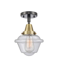 Caden Semi-Flush Mount Brushed Nickel Glass
