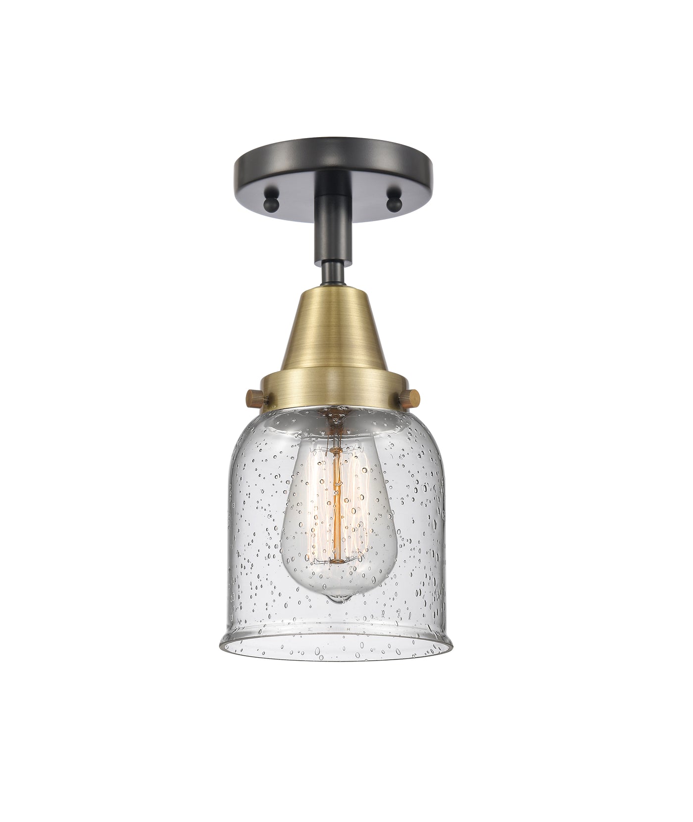 Caden Semi-Flush Mount Satin Nickel 12"