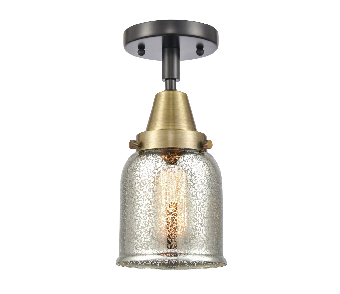 Caden Semi-Flush Mount Satin Nickel 12"