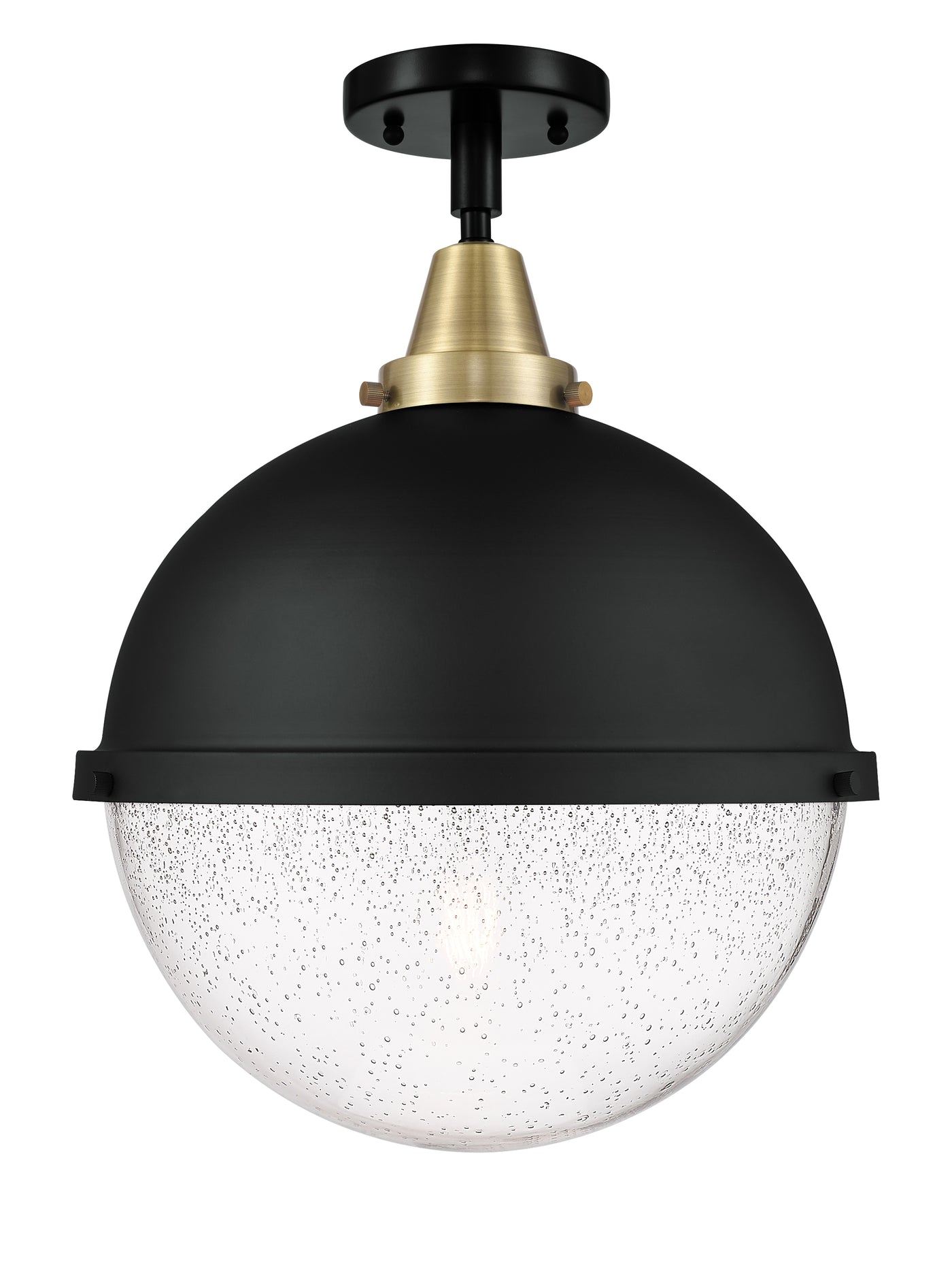Caden Semi-Flush Mount Brushed Nickel Glass
